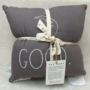 Rae Dunn Grey ‘Good Vibes’  Set of 2 Throw Pillows 
pillow set with sun and moon
